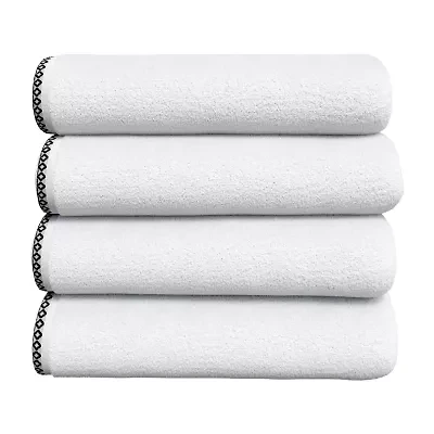 Linery Cotton And Decorative Bordered -pc. Quick Dry Bath Towel Set