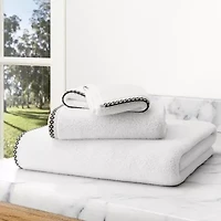 Linery Cotton And Decorative Bordered -pc. Quick Dry Bath Towel Set