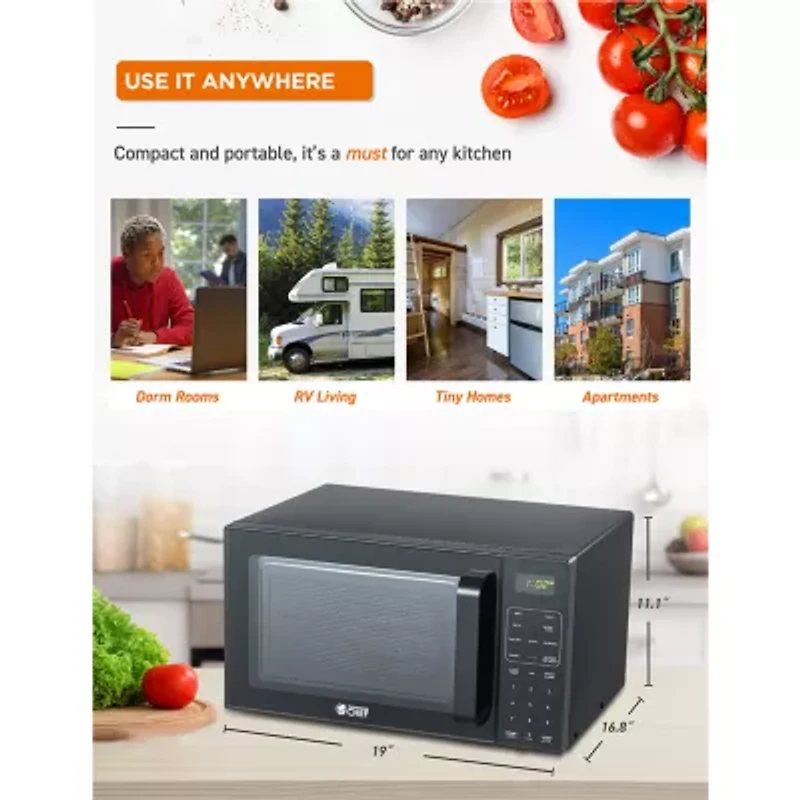 Commercial Chef 0.9 Cu. Ft. Combo Countertop Microwave And 0.9 Cu Ft Air Fryer