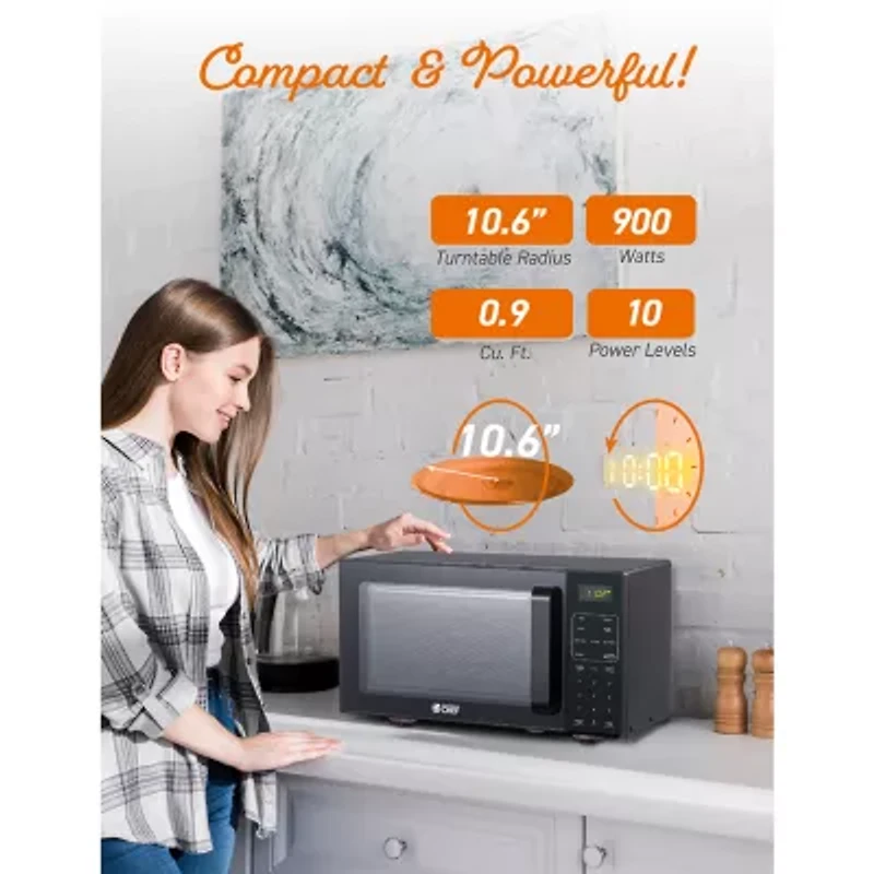 Commercial Chef 0.9 Cu. Ft. Combo Countertop Microwave And 0.9 Cu Ft Air Fryer