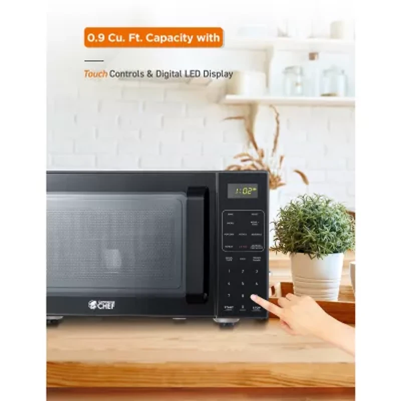 Commercial Chef 0.9 Cu. Ft. Combo Countertop Microwave And 0.9 Cu Ft Air Fryer