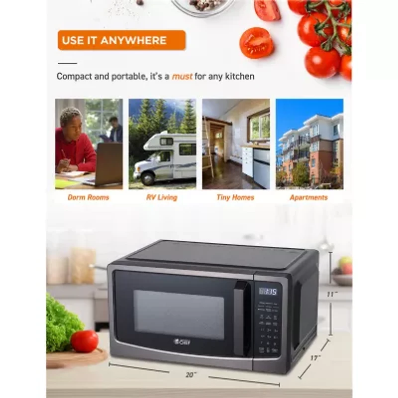 Commercial Chef 1.1 Cu Ft Counter Microwave