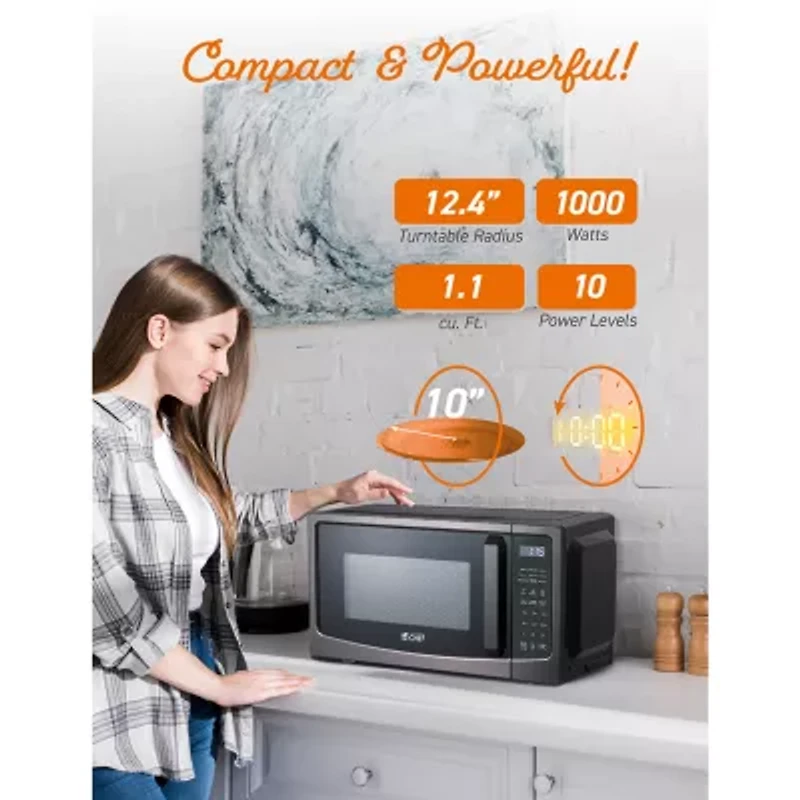 Commercial Chef 1.1 Cu Ft Counter Microwave