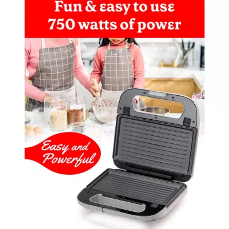 Betty Crocker 3-in-1 Indoor Grill + Sandwich and Waffle Maker