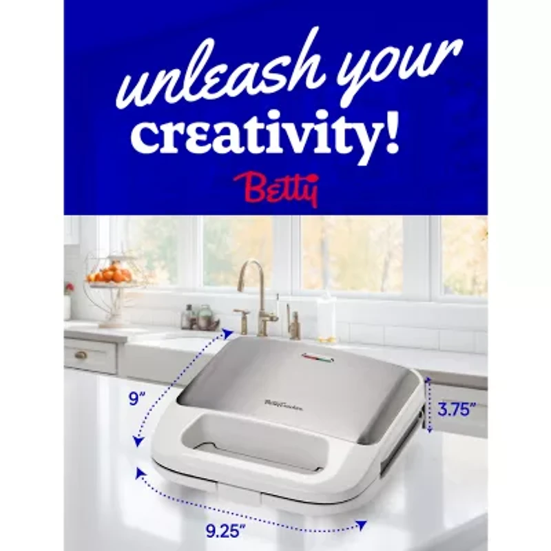 Betty Crocker 3-in-1 Indoor Grill + Sandwich and Waffle Maker