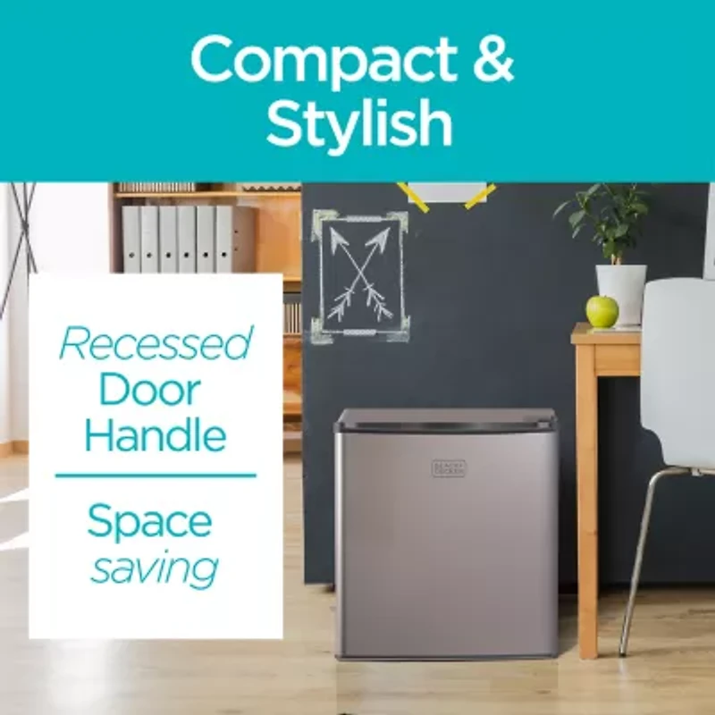 BLACK+DECKER 1.7-Cu. Ft. Compact Refrigerator - Stainless Steel