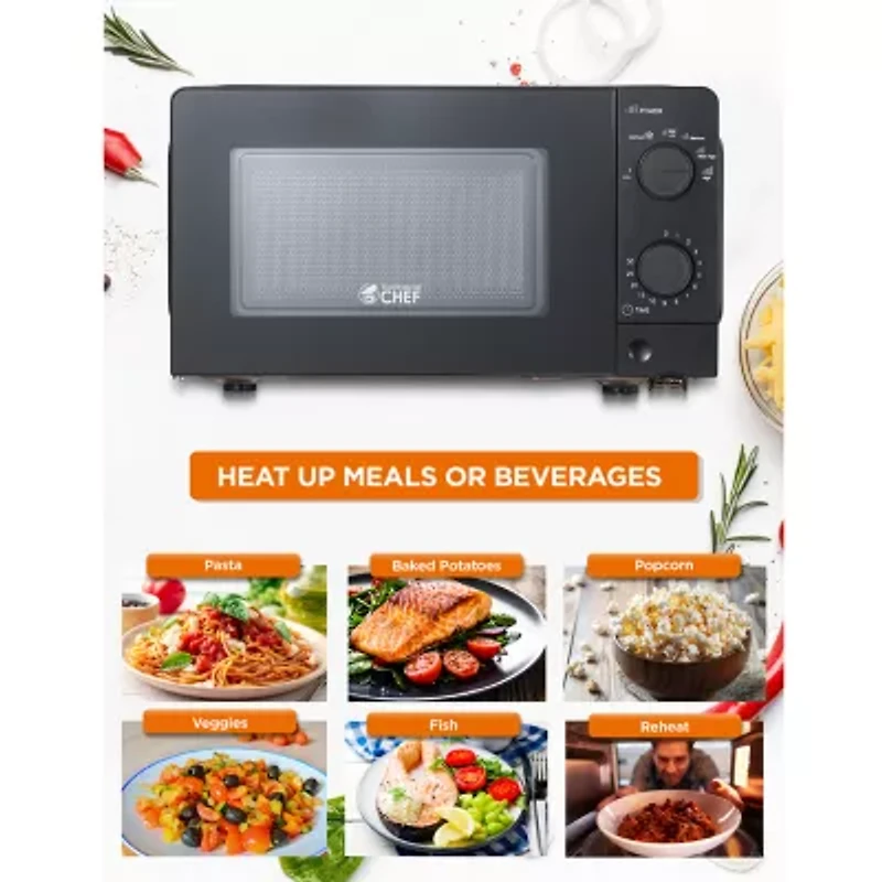 Commercial Chef 0.6-Cu. Ft. Countertop Microwave - Black