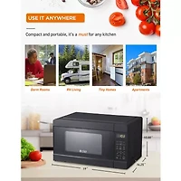 Commercial Chef 0.9-Cu. Ft. Countertop Microwave with Push Button Door Release - Black