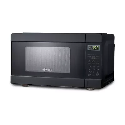Commercial Chef 0.9-Cu. Ft. Countertop Microwave with Push Button Door Release - Black