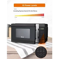 Commercial Chef 0.9-Cu. Ft. Countertop Microwave with Push Button Door Release - Black