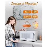 Commercial Chef 1.4-Cu. Ft. Countertop Microwave - White