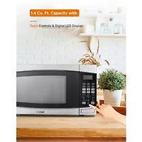 Commercial Chef 1.4-Cu. Ft. Countertop Microwave - Stainless Steel Front
