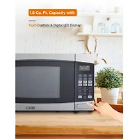 Commercial Chef 1.6-Cu. Ft. Countertop Microwave - Stainless Steel Front