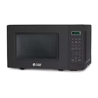 COMMERCIAL CHEF 0.7 Cu. Ft. Countertop Microwave with Digital Display Black Microwave with 10 Power Levels