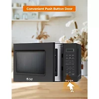 COMMERCIAL CHEF 0.7 Cu. Ft. Countertop Microwave with Digital Display Black Microwave with 10 Power Levels