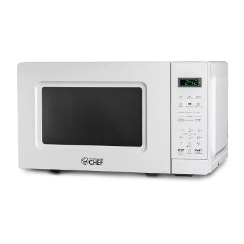 COMMERCIAL CHEF 0.7 Cu. Ft. Countertop Microwave with Digital Display Microwave with 10 Power Levels