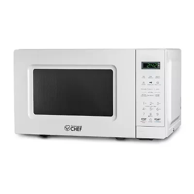 COMMERCIAL CHEF 0.7 Cu. Ft. Countertop Microwave with Digital Display Microwave with 10 Power Levels