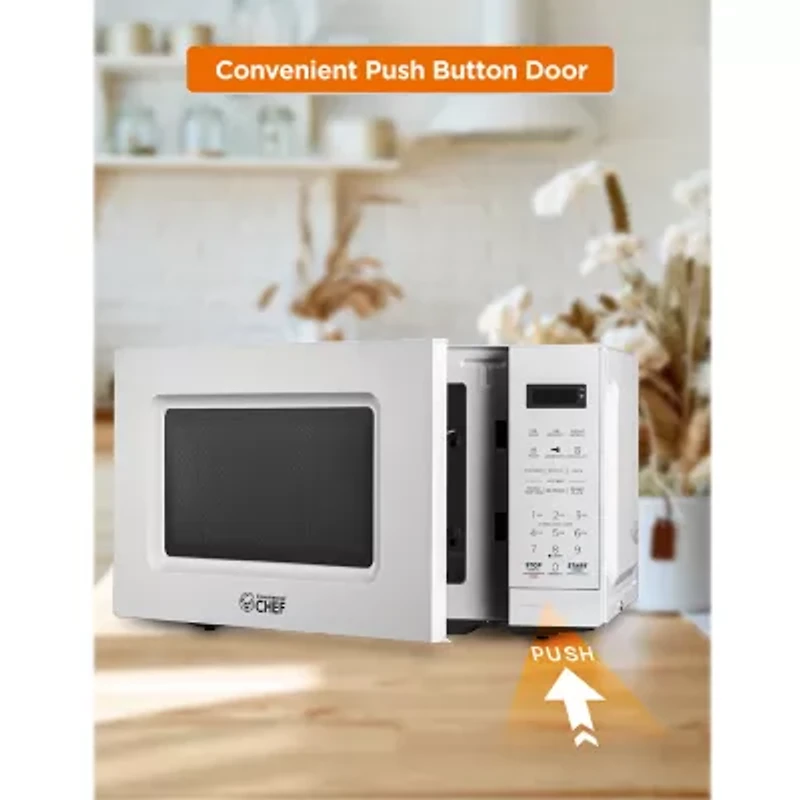 COMMERCIAL CHEF 0.7 Cu. Ft. Countertop Microwave with Digital Display Microwave with 10 Power Levels