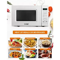 COMMERCIAL CHEF 0.7 Cu. Ft. Countertop Microwave with Digital Display Microwave with 10 Power Levels
