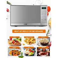 COMMERCIAL CHEF 0.7 Cu. Ft. Countertop Microwave with Digital Display with 10 Power Levels