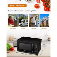 COMMERCIAL CHEF Cu. Ft. Countertop Microwave with Touch Controls & Digital Display & 10 Power Levels