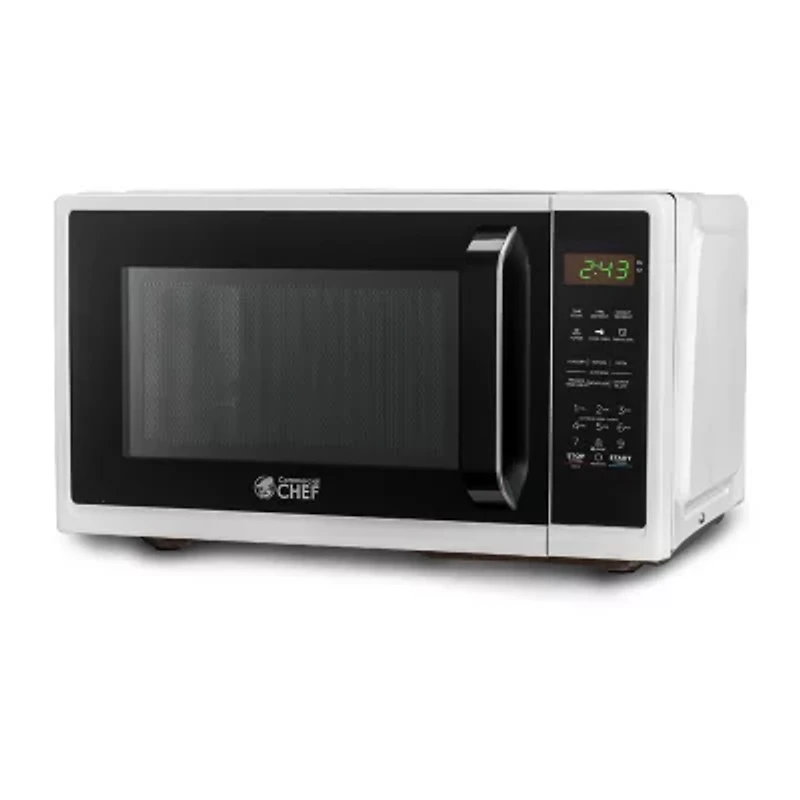 COMMERCIAL CHEF Cu. Ft. Countertop Microwave with Digital Display White Microwave & 10 Power Levels