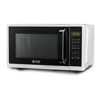 COMMERCIAL CHEF Cu. Ft. Countertop Microwave with Digital Display White Microwave & 10 Power Levels