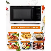 COMMERCIAL CHEF Cu. Ft. Countertop Microwave with Digital Display White Microwave & 10 Power Levels