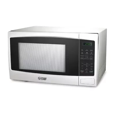 COMMERCIAL CHEF Cu. Ft. Countertop Microwave with Digital Display White Microwave & 10 Power Levels
