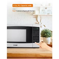 COMMERCIAL CHEF Cu. Ft. Countertop Microwave with Digital Display White Microwave & 10 Power Levels