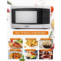 COMMERCIAL CHEF Cu. Ft. Countertop Microwave with Digital Display White Microwave & 10 Power Levels