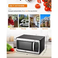 COMMERCIAL CHEF Cu. Ft. Countertop Microwave with Digital Display Stainless Steel Microwave & 10 Power Levels