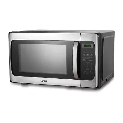 COMMERCIAL CHEF Cu. Ft. Countertop Microwave with Digital Display Stainless Steel Microwave & 10 Power Levels