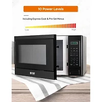 COMMERCIAL CHEF 1.3 Cu. Ft. Countertop Microwave with Digital Display Black Microwave & 10 Power Levels