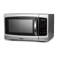 COMMERCIAL CHEF 1.3 Cu. Ft. Countertop Stainless Steel Microwave with Digital Display & 10 Power Levels
