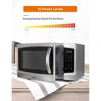 COMMERCIAL CHEF 1.3 Cu. Ft. Countertop Stainless Steel Microwave with Digital Display & 10 Power Levels