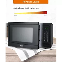 COMMERCIAL CHEF 1.6 Cu. Ft. Countertop Microwave with Touch Controls & Digital Display & 10 Power Levels