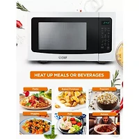 COMMERCIAL CHEF 1.6 Cu. Ft. Countertop Microwave with Touch Controls & Digital Display & 10 Power Levels