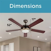 Black+Decker Bcf5211 Ceiling Fan Brown