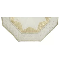 Kurt Adler 52" Ivory With Quilted Border Tree Skirt