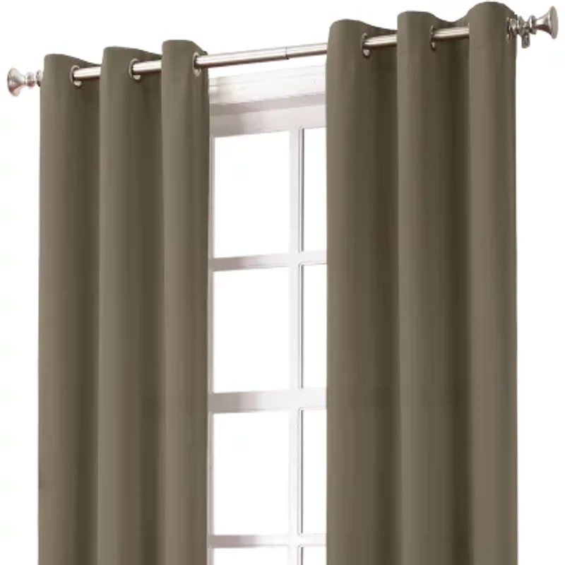 Sun Zero Evan Grommet Top Energy Saving Blackout Single Curtain Panel
