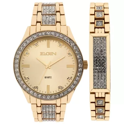 Elgin Mens Two Tone Bracelet Watch Fg160016gtst