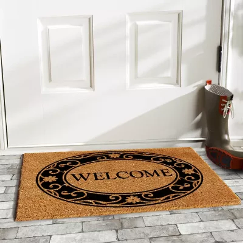 Calloway Mills Plantation Welcome Outdoor Rectangular Doormat
