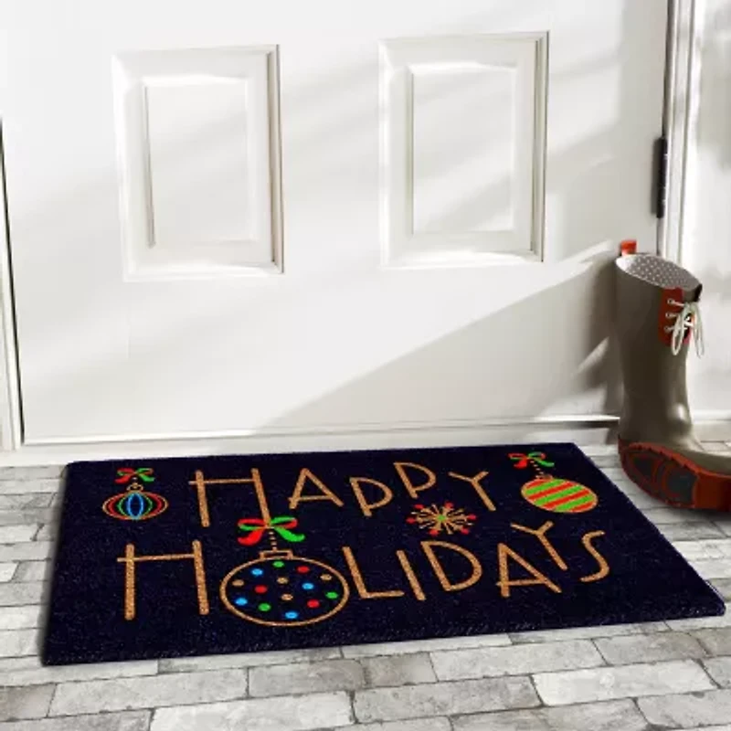 Calloway Mills Happy Holidays Outdoor Rectangular Doormat