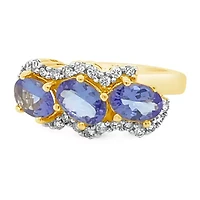 Le Vian® Grand Sample Sale™ Ring featuring Blueberry Tanzanite® Vanilla Diamonds® set in 14K Honey Gold™