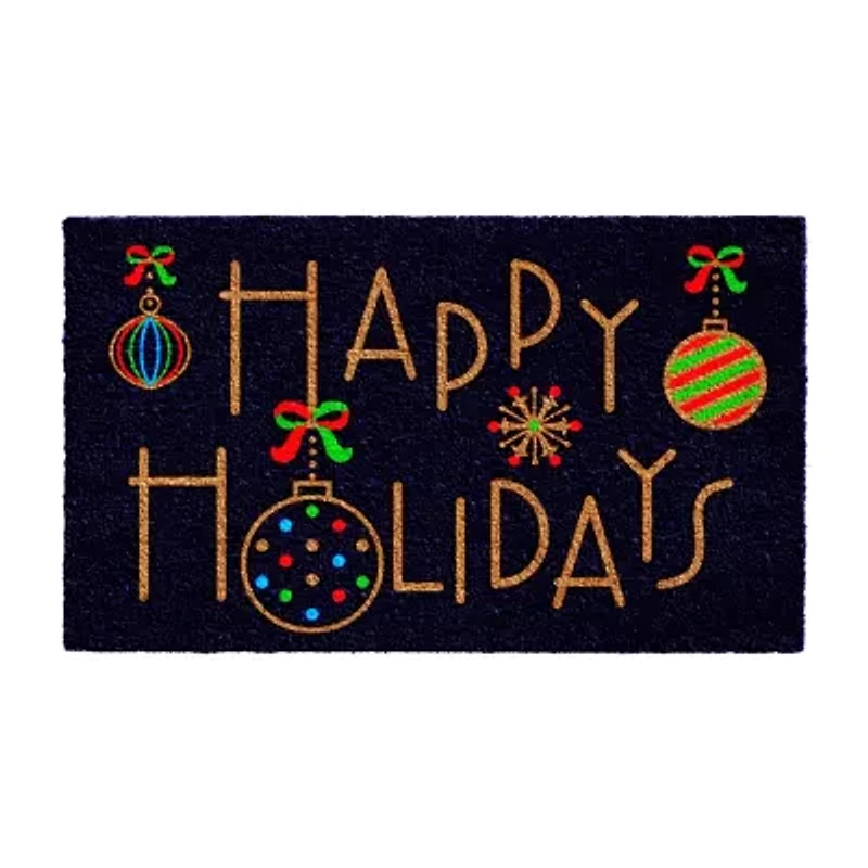 Calloway Mills Happy Holidays Outdoor Rectangular Doormat