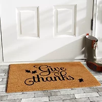Calloway Mills Give Thanks Outdoor Rectangular Doormat