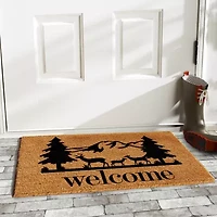 Calloway Mills Rocky Mountain Welcome Outdoor Rectangular Doormat