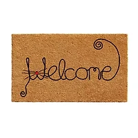Calloway Mills Kitty Curlicue Outdoor Rectangular Doormat
