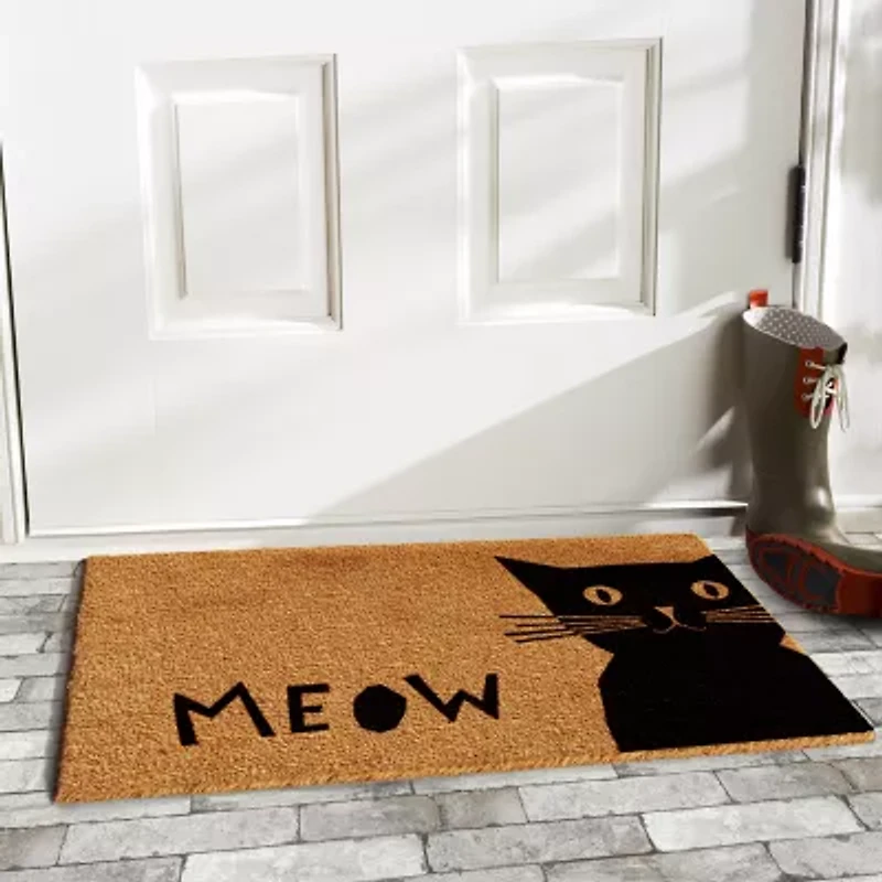 Calloway Mills Meow Outdoor Rectangular Doormat